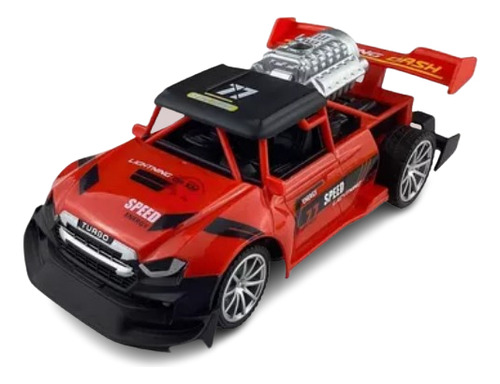 Toy Whells Carrinho Solta Fumaça Controle Remoto Speed Turbo Racing Cor Vermelho