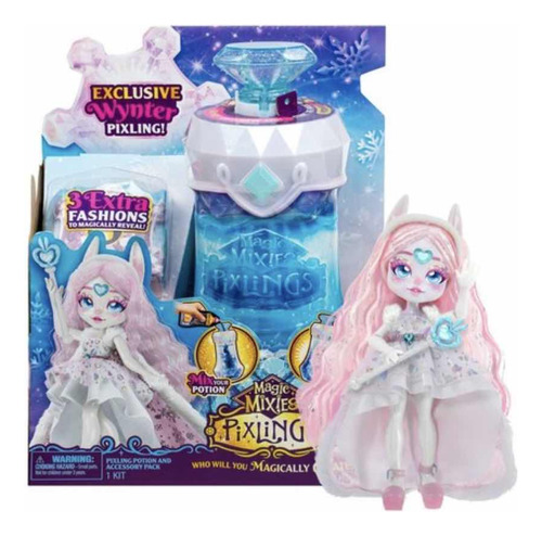 Muñeca Magic Mixies Pixlings Wynyer El Conejo Con 3 Gemas