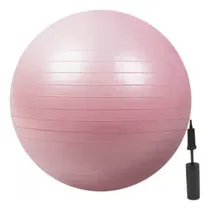 Comprar Pelota Pilates Yoga Gimnasia Color Rosa 65cm Con Inflador