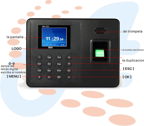Imagen 1 de 2 de Control De Asistencia Biometrico Digital Capta Huella B18