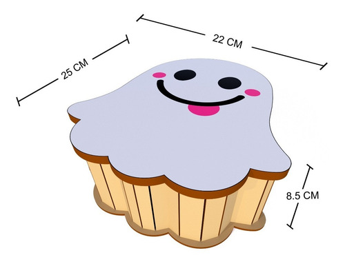 Caja De Mdf Para Regalo Con Forma De Fantasma