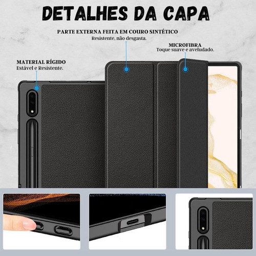 Capa Tpu Magnética Slot Para Caneta Galaxy Tab S8 11 X700