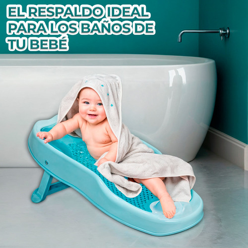 Soporte De Tina HOG170 Asiento Para Bañera De Bebe Antideslizante Color Azul
