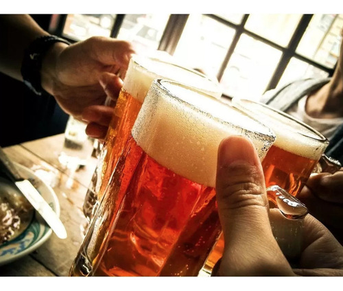 Caneca De Chopp Vidro Temperado Cerveja Congelável Zero Grau