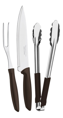 Set Asado 3 Piezas Tramontina Plenus Cuchillo Tenedor Pinza