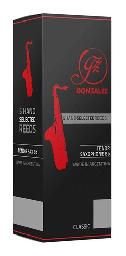 Cañas Para Saxo Tenor Gonzalez Bb Classic Caja X 5 Prm