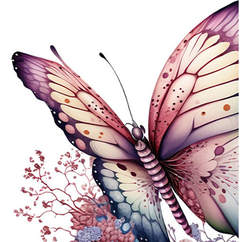 De Calcomanías De Pared De Mariposas Y Flores, De Pared De