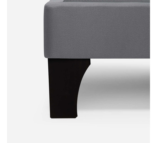 Base Cama Europea Rosen Full 135 X 200 Cm Gris