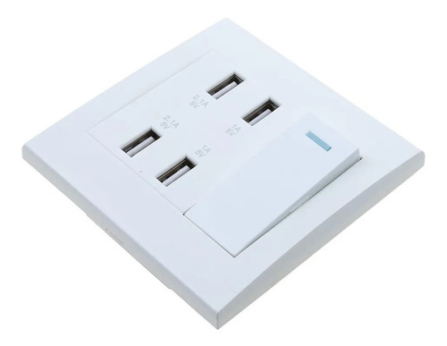 Enchufe Pared 4 Usb Con Interruptor 5v 2.1a