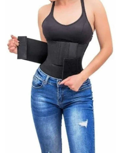 Faja De 3 Velcros Mujer Moldeadora Reductora Talle Alto 25cm