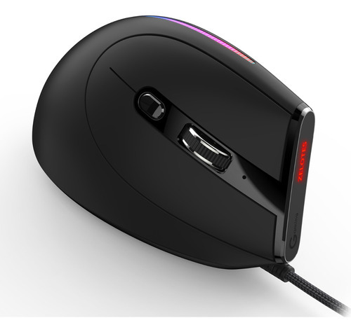 Mouse Gamer Zelotes Programable Vertical Ergonomico 9 Boton Color Negro