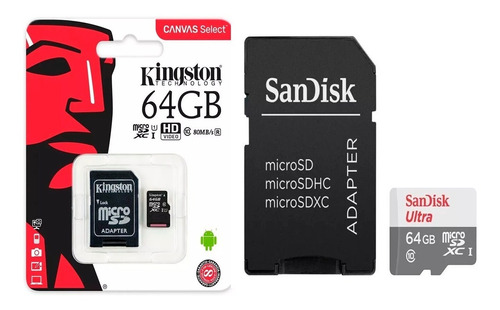 Memoria Micro Sd Hc 64gb Kingston Sandisk Clase 10 Belgrano