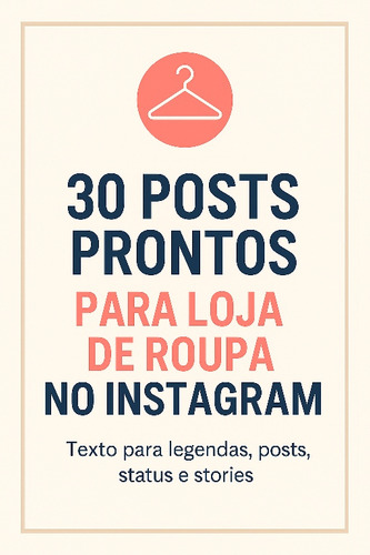Pdf Com 30 Posts Prontos Para Lojistas De Modas