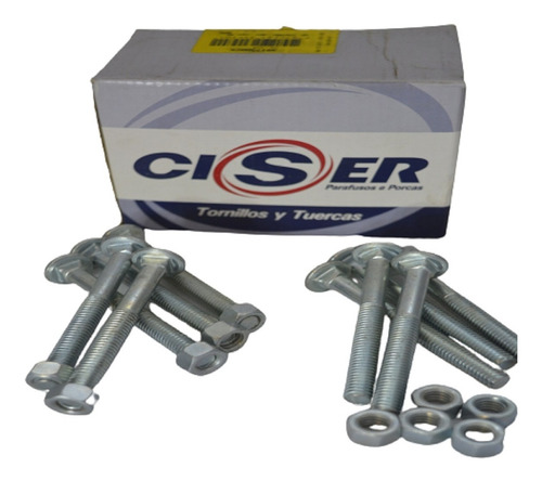 Parafuso Francês 3/8x6 1/2 Ciser Com Porca Cx Com 50 Unid.