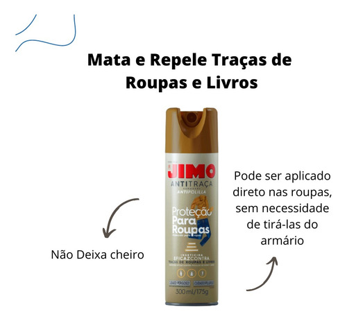 Kit 3 Anti Traça Jimo 300ml Aerosol Sem Cheiro Forte Oferta