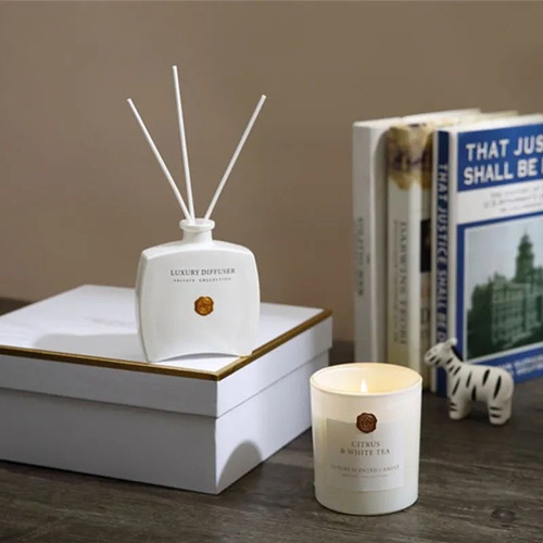 Set Difusor Aromas Mikado White Bloom Almizcle Ambar Pachuli