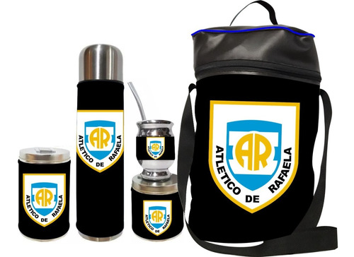 Equipo De Mate Completo Atlético Rafaela Set Matero Ecocuero