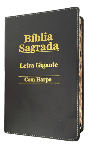 Bíblia Sagrada Letra Gigante Com Harpa Preta João Ferreira De Almeida Editora CPP