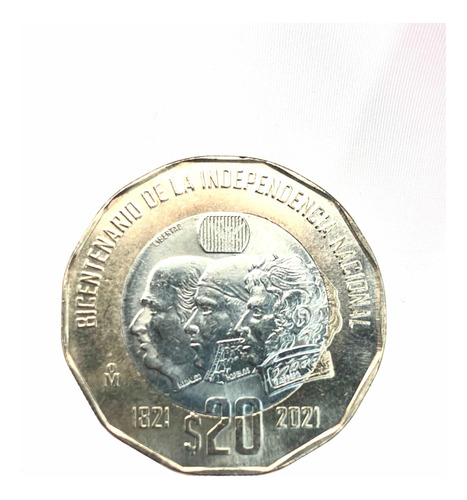 Moneda De $20 Del Bicentenario De La Independencia Nacional