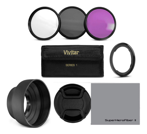 Incluye: Anillo Adaptador Filtro + Kit Foto Hd Uv-cpl-fld