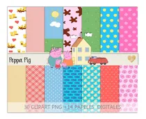 Comprar Kit Digital Peppa Pig Fondos Papeles + Clipart