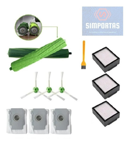 Imagen 2 de 10 de Set Xl Repuesto Bolsas Para Irobot Roomba I7+/i7 E5 E6 Stgo.