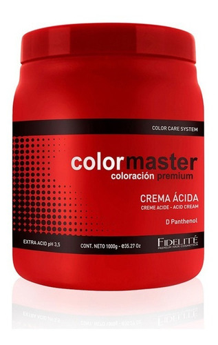 Crema Máscara Extra Ácida Ph3,5 Colormaster Fidelité X1000g