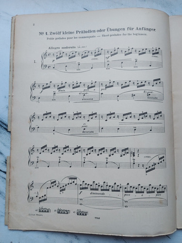 Imagen 3 de 6 de Antigua Partitura Bach Kleine Präludien. Ian 083