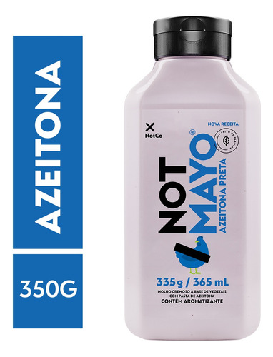 Maionese Not Mayo Azeitona Preta 335g Notco