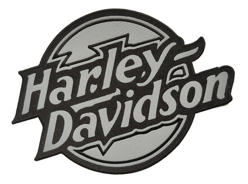 Parche Bordado Texto Harley Davidson Circular  Letra Chaleco