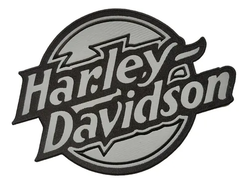 Parche Bordado Texto Harley Davidson Circular Letra Chaleco