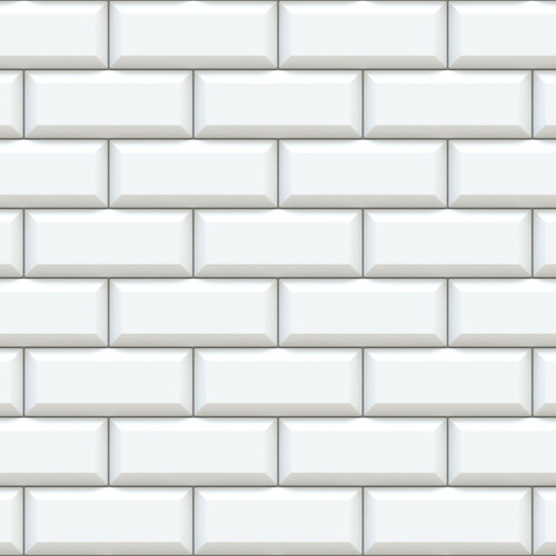 Imagem 2 de 4 de Papel De Parede Adesivo Azulejo Tijolo Rolo 0,58x3,00m Full