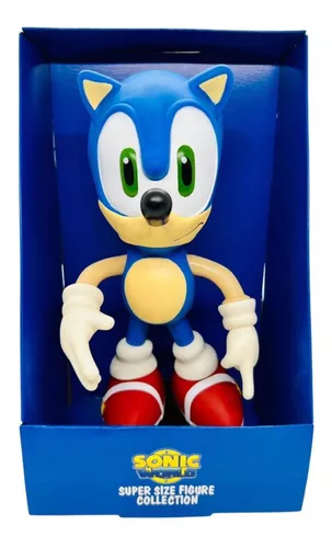 Boneco Sonic - Azul, Amarelo, Preto, Vermelho e Rosa - 14cm