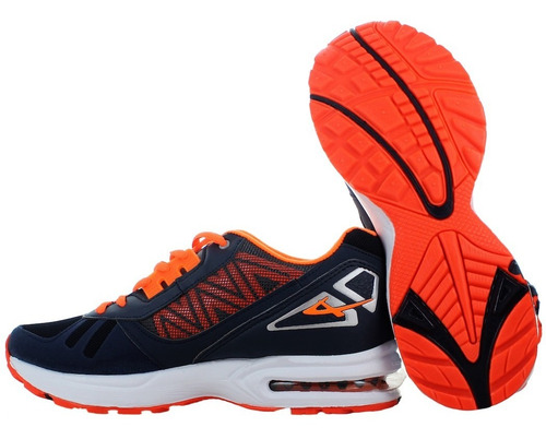 Imagen 4 de 6 de Pontiac Tenis Correr Marino/naranja/blanco Para Hombre 78771