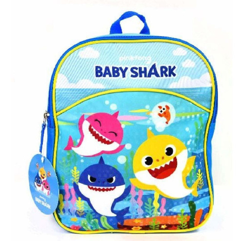 Baby Shark Mini Mochila De 3 11 , Azul, Baby Shark Mini Moch