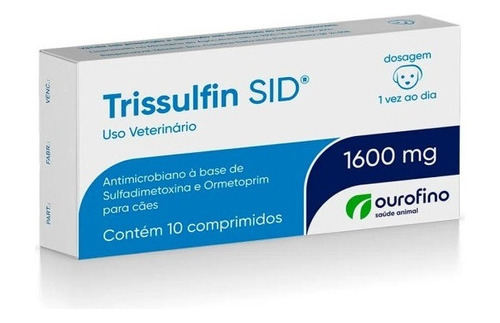 Trissulfin Sid 1600mg Ourofino 10 Comprimidos