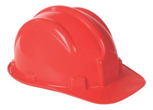 Capacete Com Carneira Plastcor Plastico Vermelho  70000474