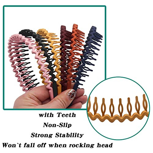 Diademas De Plástico Yeshan Con Forma De Dientes, Onduladas,