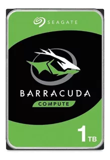 Disco Duro 3.5 Seagate 1tb Sata 3 Barracuda 7200 Rpm 64mb Color Plateado