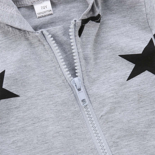 Mono Con Capucha Y Cremallera Con Estampado De Estrellas Par