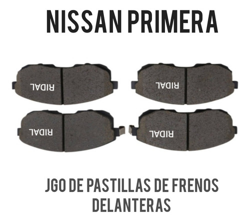 Juego Pastillas Freno Delantera Nissan Primera