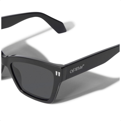 Óculos De Sol Off-white Cincinnati Armação Preto Haste Preto Lente Preto Desenho Ocean