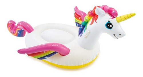 Bote Inflável Intex Boia Para Piscina Unicórnio 201cm