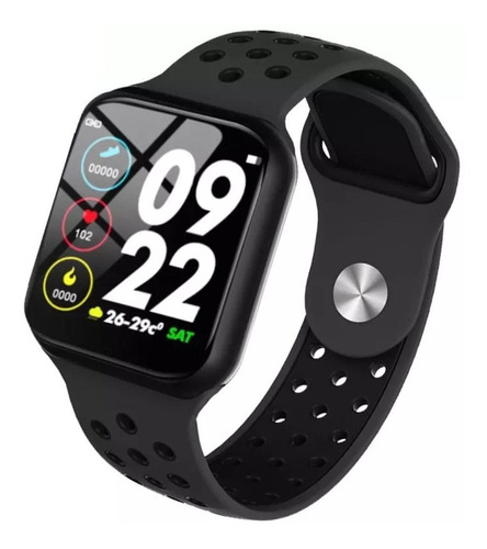 Smartwatch Watch F8 Bluetooth iOS/Android Color de la funda: negro, color de la correa: negro