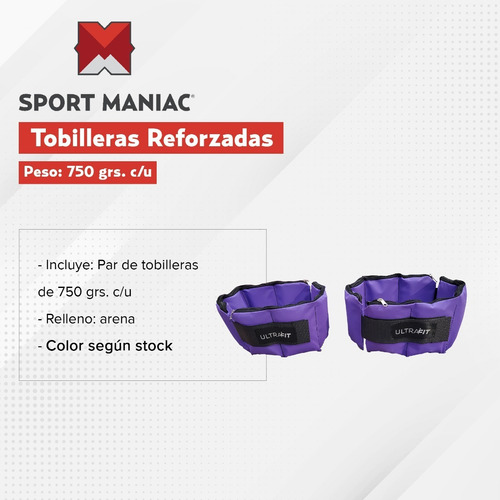 Imagen 3 de 7 de Kit Colchoneta Tobillera Pesas Mancurenas Sol Fitness