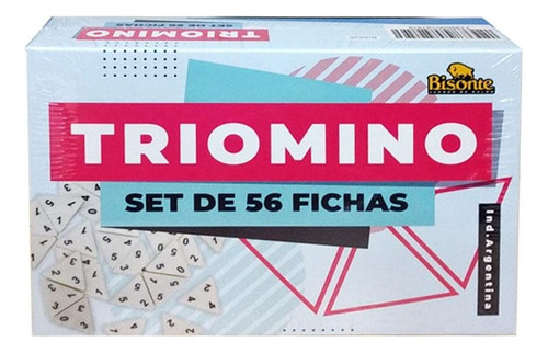 Juego Triomino De Mesa 56 Fichas Domino Triangular Bisonte