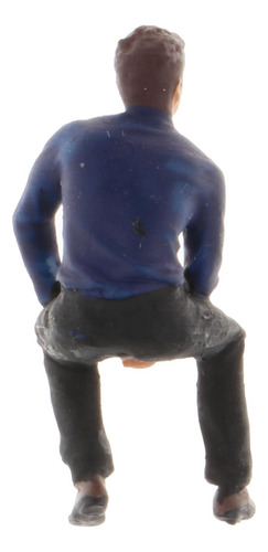 1:64 Escala Modelo Personagens Posição Sentada Azul