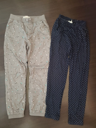 Set 2 Pantalones Niña, Talla 9-10, Marca H&m.