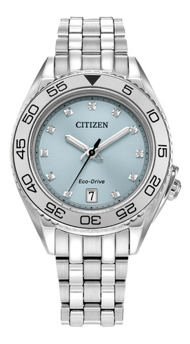 Reloj Dama Citizen Fe6161-54l Cristal Zafiro Con Diamantes