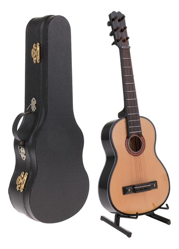 Modelo De Instrumento Musical De Guitarra De Madera De 13 Cm